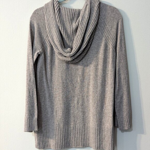 NWT Ann Taylor Women's Taupe Knit Hoodie Sweater. Size Small. - Picture 4 of 6